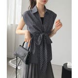 カシュクール風チェックリボンブラウス | Jewelobe | 詳細画像8 
