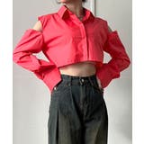 ショルダーカットアウトクロップドシャツ | Jewelobe | 詳細画像10 