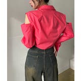 ショルダーカットアウトクロップドシャツ | Jewelobe | 詳細画像13 