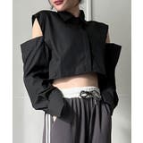 ショルダーカットアウトクロップドシャツ | Jewelobe | 詳細画像20 