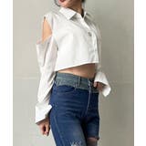 ショルダーカットアウトクロップドシャツ | Jewelobe | 詳細画像3 