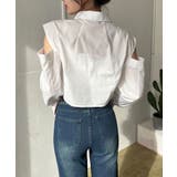 ショルダーカットアウトクロップドシャツ | Jewelobe | 詳細画像5 