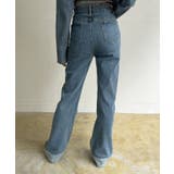 クロップドテーラージャケット×ベルボトムルーズパンツ デニムセットアップ | Jewelobe | 詳細画像8 