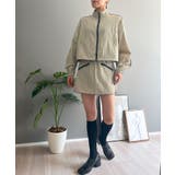 バイカラーパイピングナイロンタッチブルゾン&ミニスカパンセットアップ | Jewelobe | 詳細画像12