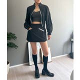 バイカラーパイピングナイロンタッチブルゾン&ミニスカパンセットアップ | Jewelobe | 詳細画像28