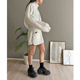 バイカラーパイピングナイロンタッチブルゾン&ミニスカパンセットアップ | Jewelobe | 詳細画像3