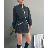 バイカラーパイピングナイロンタッチブルゾン&ミニスカパンセットアップ | Jewelobe | 詳細画像30