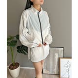 バイカラーパイピングナイロンタッチブルゾン&ミニスカパンセットアップ | Jewelobe | 詳細画像6