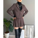 ピンストライプジャケット×プリーツスカート セットアップ | Jewelobe | 詳細画像1 