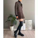 ピンストライプジャケット×プリーツスカート セットアップ | Jewelobe | 詳細画像9 