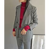 ダブルブレストジャケット&タイトクロップドパンツスーツ | Jewelobe | 詳細画像6