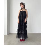 ドットチュールフリルボリュームワンピース | Jewelobe | 詳細画像8 