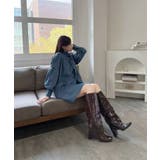 スタンドカラーデニムミニワンピ | Jewelobe | 詳細画像21 