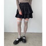 ブラック | フリルティアードミニスカート | Jewelobe