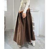 ブラウン | 【スカーフセット】スエードタッチティアードマキシスカート | Jewelobe