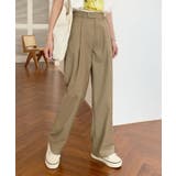 【柄と素材が選べる】ハイウエストセミワイドタックパンツ | Jewelobe | 詳細画像1