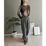 【柄と素材が選べる】ハイウエストセミワイドタックパンツ | Jewelobe | 詳細画像12