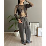 【柄と素材が選べる】ハイウエストセミワイドタックパンツ | Jewelobe | 詳細画像15