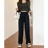 【柄と素材が選べる】ハイウエストセミワイドタックパンツ | Jewelobe | 詳細画像20