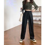 【柄と素材が選べる】ハイウエストセミワイドタックパンツ | Jewelobe | 詳細画像21