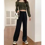 【柄と素材が選べる】ハイウエストセミワイドタックパンツ | Jewelobe | 詳細画像22