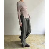 【柄と素材が選べる】ハイウエストセミワイドタックパンツ | Jewelobe | 詳細画像35