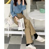 【柄と素材が選べる】ハイウエストセミワイドタックパンツ | Jewelobe | 詳細画像5