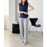 【柄と素材が選べる】ハイウエストセミワイドタックパンツ | Jewelobe | 詳細画像50