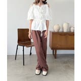 【柄と素材が選べる】ハイウエストセミワイドタックパンツ | Jewelobe | 詳細画像59