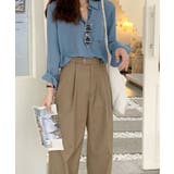 【柄と素材が選べる】ハイウエストセミワイドタックパンツ | Jewelobe | 詳細画像6