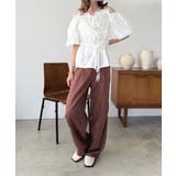 【柄と素材が選べる】ハイウエストセミワイドタックパンツ | Jewelobe | 詳細画像61