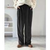 ブラック | コーデュロイカラーワイドパンツ | Jewelobe