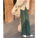 グリーン | コーデュロイカラーワイドパンツ | Jewelobe