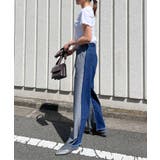 グレー | バックデニムドッキングワイドパンツ | Jewelobe
