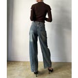 アシンメトリータックルーズデニムパンツ | Jewelobe | 詳細画像13 