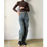 アシンメトリータックルーズデニムパンツ | Jewelobe | 詳細画像15 
