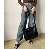 アシンメトリータックルーズデニムパンツ | Jewelobe | 詳細画像2 