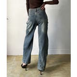 アシンメトリータックルーズデニムパンツ | Jewelobe | 詳細画像4 