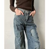 アシンメトリータックルーズデニムパンツ | Jewelobe | 詳細画像9 