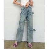 3リボンワイドデニムパンツ | Jewelobe | 詳細画像2 