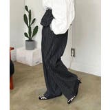 ダブルペプラムストライプワイドスラックス | Jewelobe | 詳細画像11 