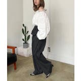 ダブルペプラムストライプワイドスラックス | Jewelobe | 詳細画像16 