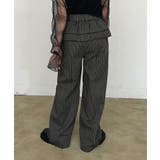 ダブルペプラムストライプワイドスラックス | Jewelobe | 詳細画像2 