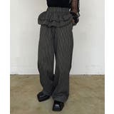 ダブルペプラムストライプワイドスラックス | Jewelobe | 詳細画像3 