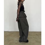 ダブルペプラムストライプワイドスラックス | Jewelobe | 詳細画像6 