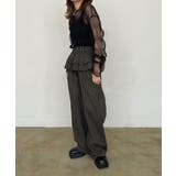 ダブルペプラムストライプワイドスラックス | Jewelobe | 詳細画像8 