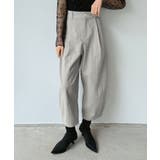 ライトグレー | カーブシルエットクロップドパンツ | Jewelobe