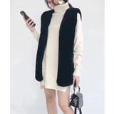 ブラック | フェイクファーベスト | Jewelobe