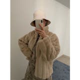 ベージュ | ワイドリブフェイクファーショートブルゾン | Jewelobe