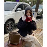 ブラック | 2wayボアカラー中綿キルティングブルゾン | Jewelobe